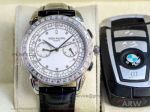 Swiss Copy Patek Philippe Complications Baguette Bezel White Dial 42 MM 9100 Automatic Watch
